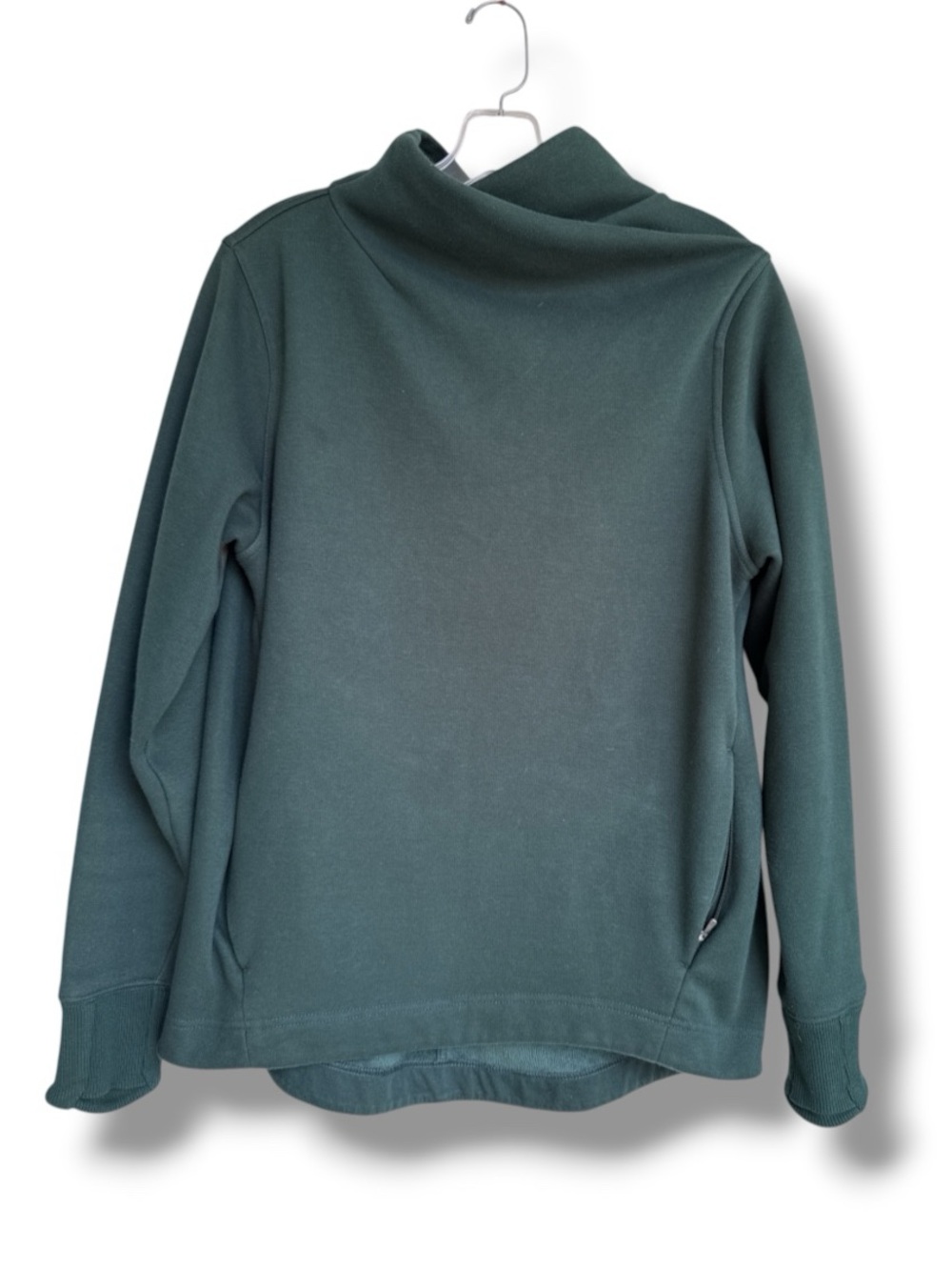 Athleta Cozy Karma Twist Neck Sweatshirt Seaweed Snack Size Small - Picture 2 of 15